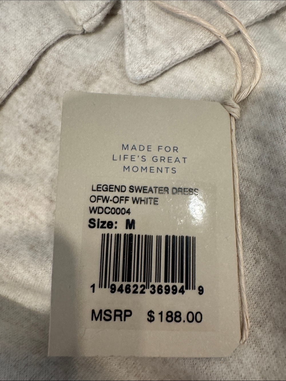 Faherty Women’s Off White Legend Sweater Dress Long-Sleeve Button-Up - Picture 8 of 8